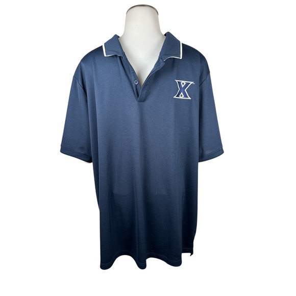 Nike Golf XXL Navy Blue Polo Shirt Xavier University Dri-FIT Athletic - Picture 1 of 9